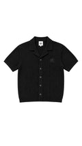 CHPWSE WAFFLE KNIT SHIRT - BLACK