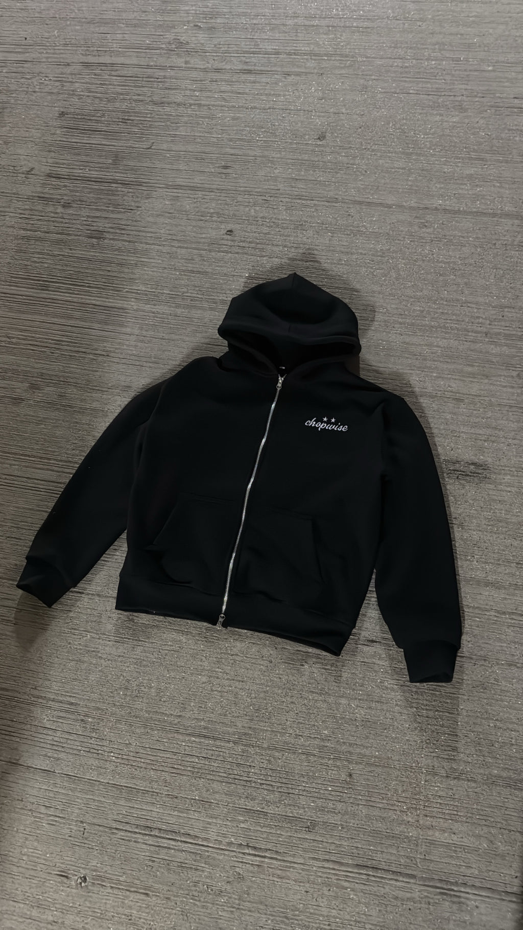 CHPWSE ESSENTIAL ZIP-UP HOODIE - BLACK *PRE-ORDER*