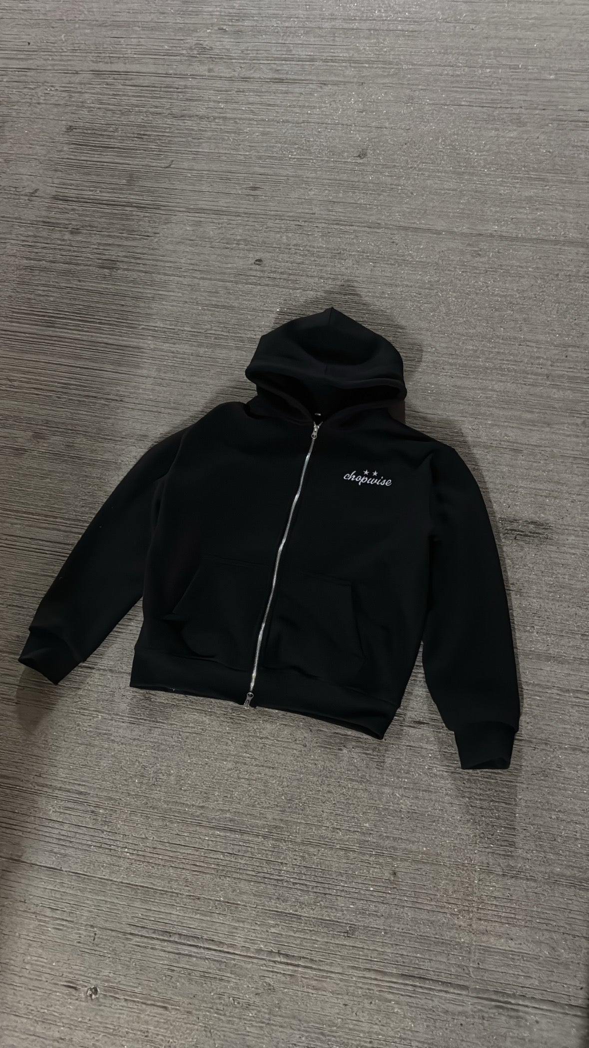 CHPWSE ESSENTIAL ZIP-UP HOODIE - BLACK *PRE-ORDER*