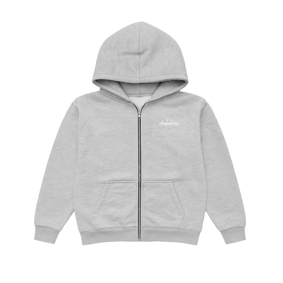 CHPWSE ESSENTIAL ZIP-UP HOODIE - GREY *PRE-ORDER*