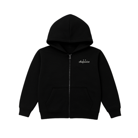 CHPWSE ESSENTIAL ZIP-UP HOODIE - BLACK *PRE-ORDER*