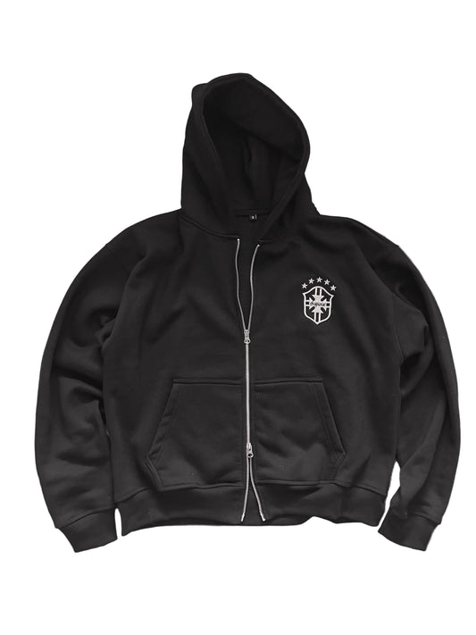 CHPWSE BRAZIL ZIP-UP HOODIE - BLACK *PRE-ORDER*