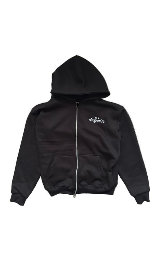 CHPWSE ESSENTIAL ZIP-UP HOODIE - BLACK *PRE-ORDER*